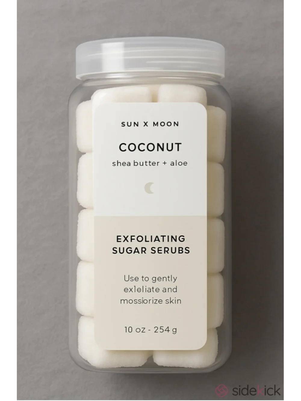 Joon x Moon Coconut Exfoliating Sugar Scrub Cubes One Size White